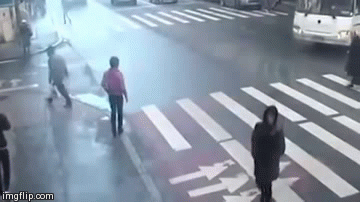 BUS | image tagged in gifs,accident,bus | made w/ Imgflip video-to-gif maker