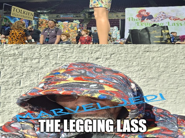 The Legging Lass: Marvel Jedi | THE LEGGING LASS | image tagged in the legging lass,marvel,jedi,clothing | made w/ Imgflip meme maker