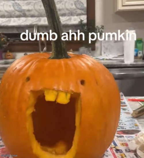 dumb ahh pumpkin | image tagged in dumb ahh pumpkin | made w/ Imgflip meme maker