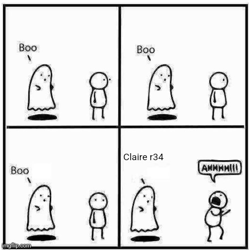 Ghost Boo | Claire r34 | image tagged in ghost boo | made w/ Imgflip meme maker