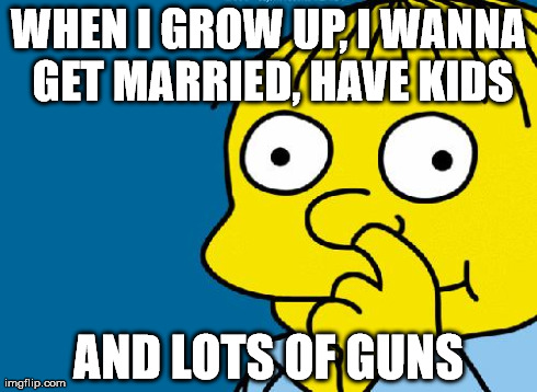 WHEN I GROW UP, I WANNA GET MARRIED, HAVE KIDS AND LOTS OF GUNS | image tagged in ralphie | made w/ Imgflip meme maker