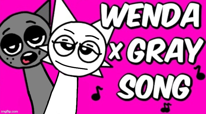 I fixed Wenda from the Gray x Wenda song and removed the hearts. | image tagged in wenda,gray,sprunki,memes | made w/ Imgflip meme maker