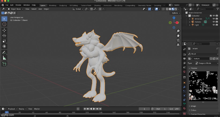 i did the thingy right now im going batshit insane (viewport shading is material preview) | made w/ Imgflip meme maker