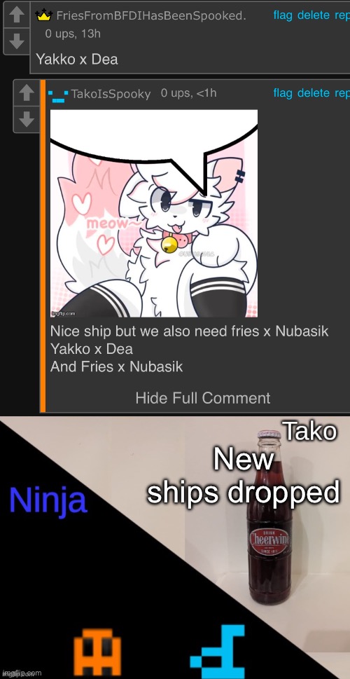 New ships dropped | image tagged in ninja and tako shared announcement | made w/ Imgflip meme maker