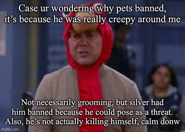 Turkey day boyle | Case ur wondering why pets banned, it’s because he was really creepy around me; Not necessarily grooming, but silver had him banned because he could pose as a threat. Also, he’s not actually killing himself, calm down | image tagged in turkey day boyle | made w/ Imgflip meme maker