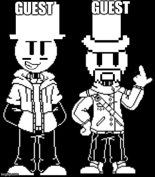 guest | GUEST; GUEST | image tagged in undertale reginald copperbottom,undertale rhm | made w/ Imgflip meme maker