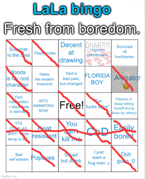 Another LaLa bingo | image tagged in another lala bingo | made w/ Imgflip meme maker