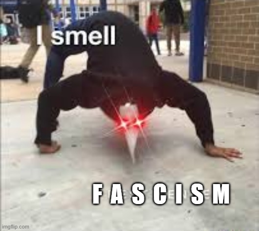I SMELL PESTILENCE | F  A  S  C  I  S  M | image tagged in i smell pestilence | made w/ Imgflip meme maker