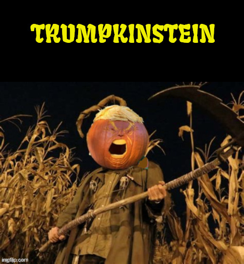 Trumpkinstein | TRUMPKINSTEIN | image tagged in trumpkinstein,halloween,reaper,boo boo,treat or treat | made w/ Imgflip meme maker