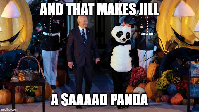 AND THAT MAKES JILL; A SAAAAD PANDA | made w/ Imgflip meme maker