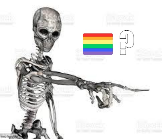 skeleton pointing | ?️‍?? | image tagged in skeleton pointing | made w/ Imgflip meme maker