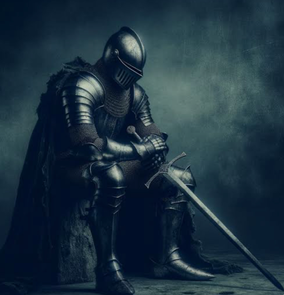 Sad knight Blank Meme Template