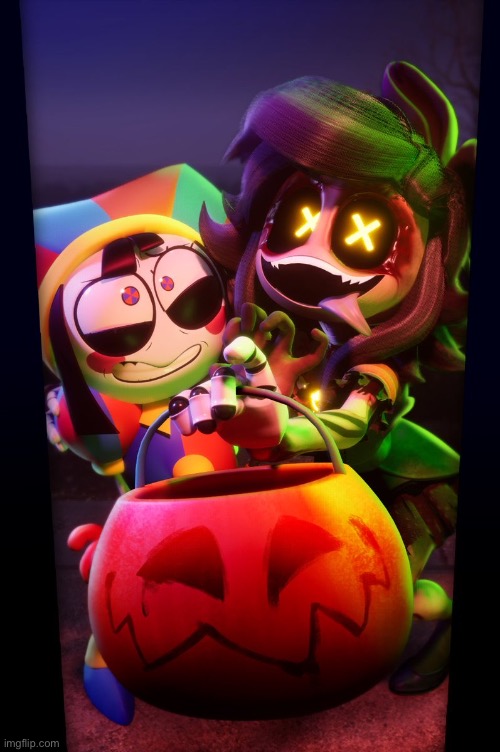 Happy Halloween from GLITCH | image tagged in glitch productions,the amazing digital circus,murder drones,happy halloween | made w/ Imgflip meme maker