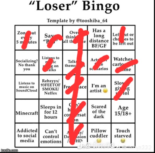 no way | image tagged in loser bingo | made w/ Imgflip meme maker