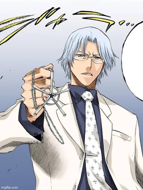 Bye bye to Gojo, Ryuken Ishida is my favourite white hair charcter | image tagged in ryuken ishida | made w/ Imgflip meme maker