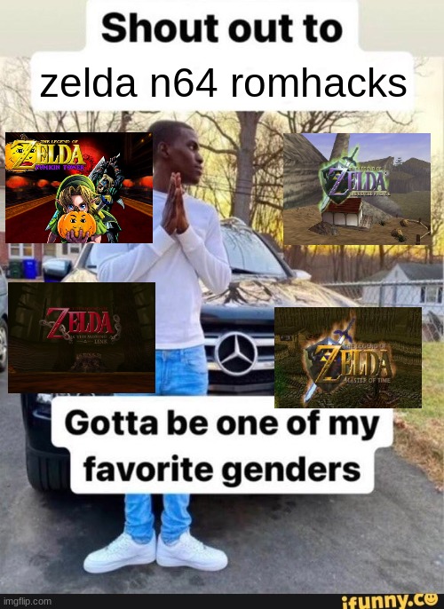 gotta be one of my favorite genders | zelda n64 romhacks | image tagged in gotta be one of my favorite genders | made w/ Imgflip meme maker