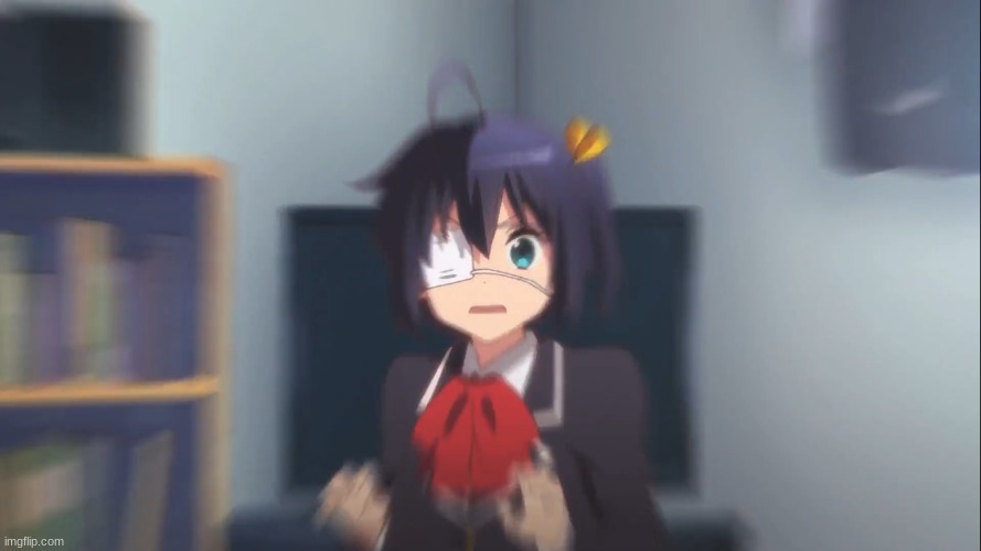 Rikka panicking | image tagged in rikka panicking | made w/ Imgflip meme maker