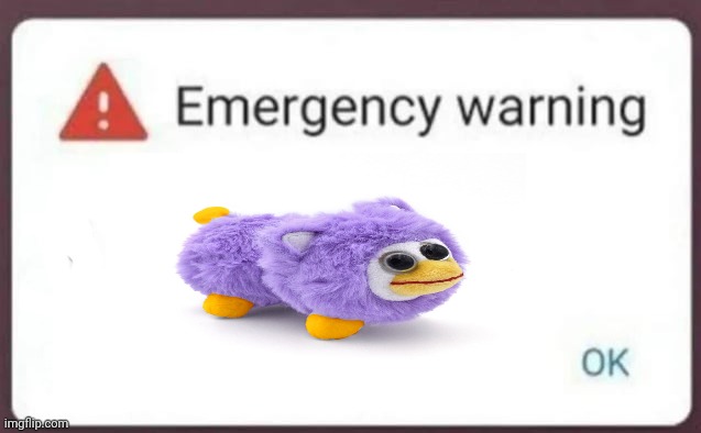 peepy | image tagged in emergency warning | made w/ Imgflip meme maker