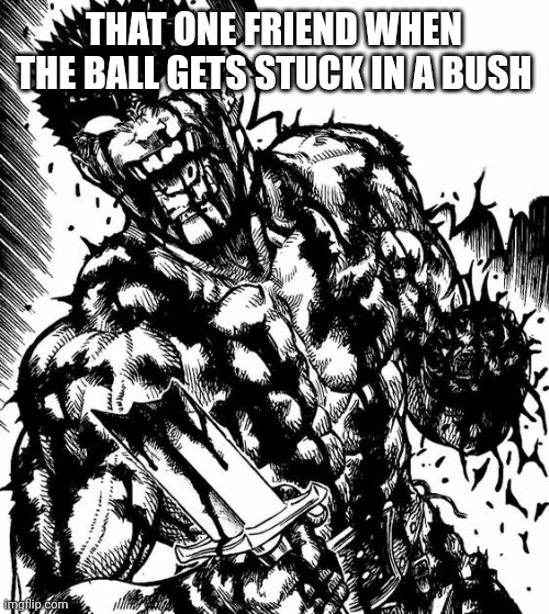 Yes | THAT ONE FRIEND WHEN THE BALL GETS STUCK IN A BUSH | image tagged in sports | made w/ Imgflip meme maker