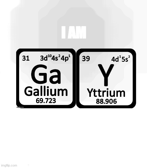 i am gay | I AM | image tagged in alarmo,periodic table | made w/ Imgflip meme maker