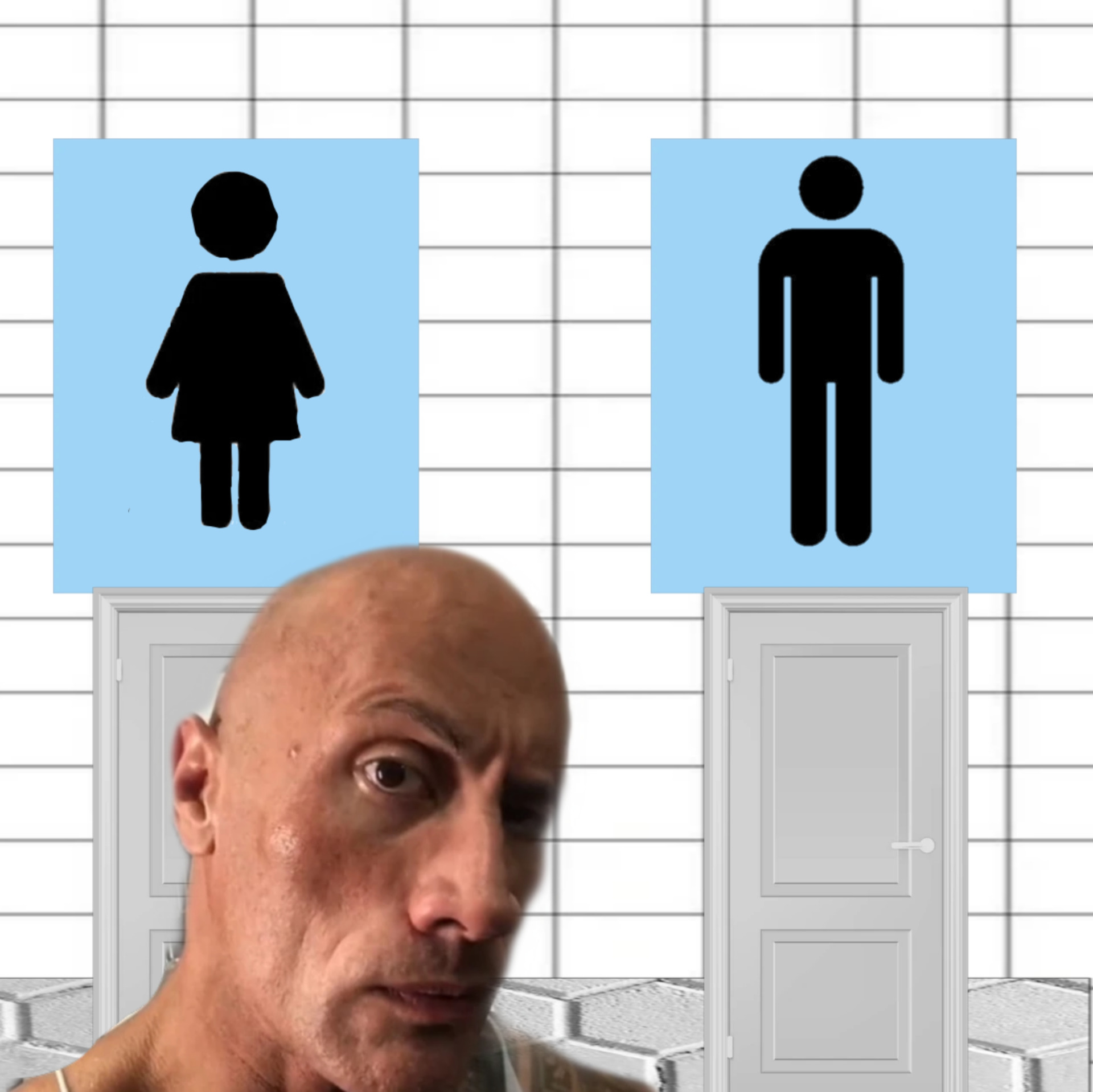 BATHROOMS Blank Meme Template