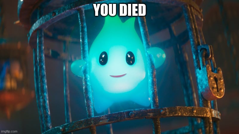 Lumalee | YOU DIED | image tagged in lumalee | made w/ Imgflip meme maker