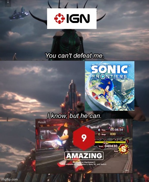 ALL HAIL SHADOW | image tagged in you can't defeat me,sonic the hedgehog,shadow the hedgehog | made w/ Imgflip meme maker