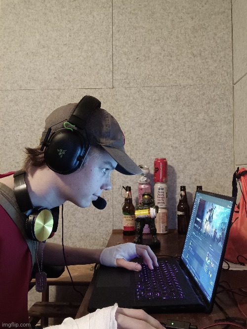 scout gaming with gameplay accurate posture | made w/ Imgflip meme maker