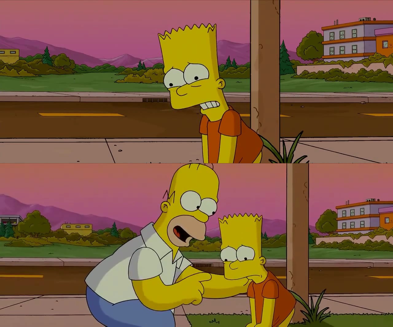 Homer and Bart worst day so far Blank Meme Template