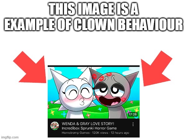 image tagged in this image is a example of clown behaviour,this image is an example of clown behavior dark mode | made w/ Imgflip meme maker