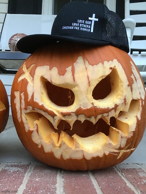 This was my pumpkin this year | made w/ Imgflip meme maker