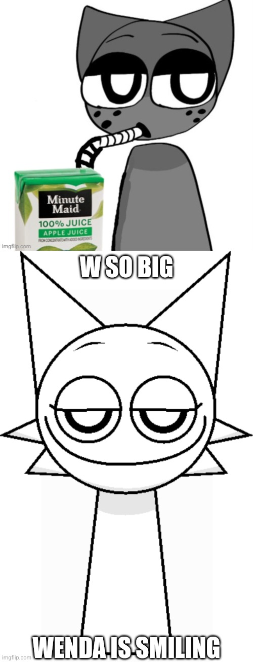 W SO BIG; WENDA IS SMILING | image tagged in wenda smug | made w/ Imgflip meme maker