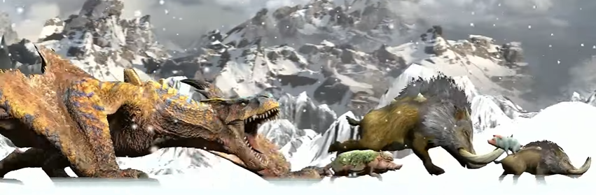 Tigrex chasing some pigs Blank Meme Template