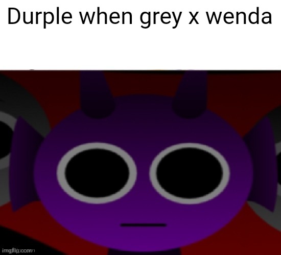 Durple Stare at you (without text) | Durple when grey x wenda | image tagged in durple stare at you without text | made w/ Imgflip meme maker