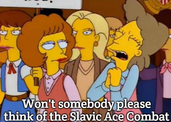 Think Of The Children, Simpsons | Won't somebody please think of the Slavic Ace Combat | image tagged in think of the children simpsons,slavic,slavic ace combat | made w/ Imgflip meme maker