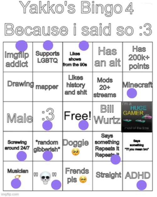 I no win :( | image tagged in yakko's bingo v4 | made w/ Imgflip meme maker