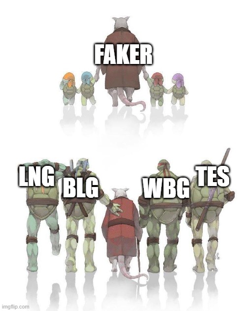 Faker | FAKER; BLG; LNG; TES; WBG | image tagged in league of legends | made w/ Imgflip meme maker