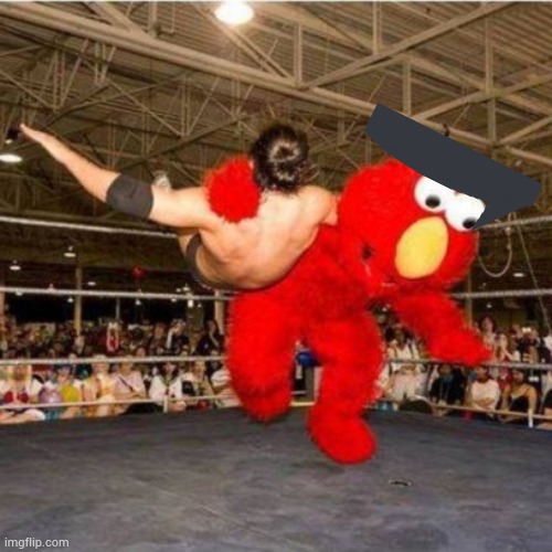 Elmo wrestling | image tagged in elmo wrestling | made w/ Imgflip meme maker