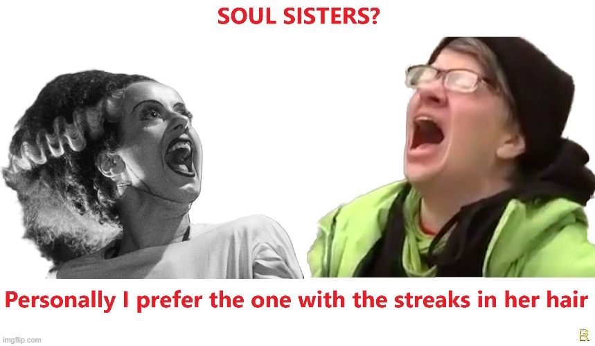 Soul Sisters? | image tagged in screaming | made w/ Imgflip meme maker