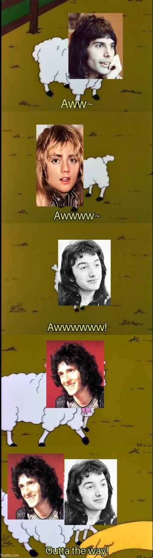 Queen fandom be like | image tagged in queen,freddie mercury,fandoms,deaky | made w/ Imgflip meme maker