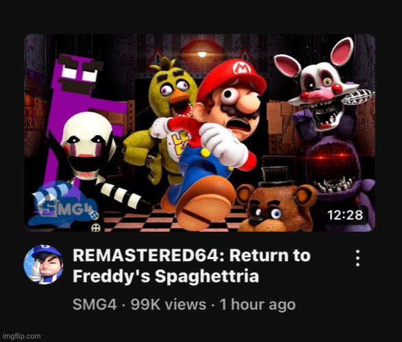 really? AGAIN? | image tagged in smg4,fnaf,mario | made w/ Imgflip meme maker