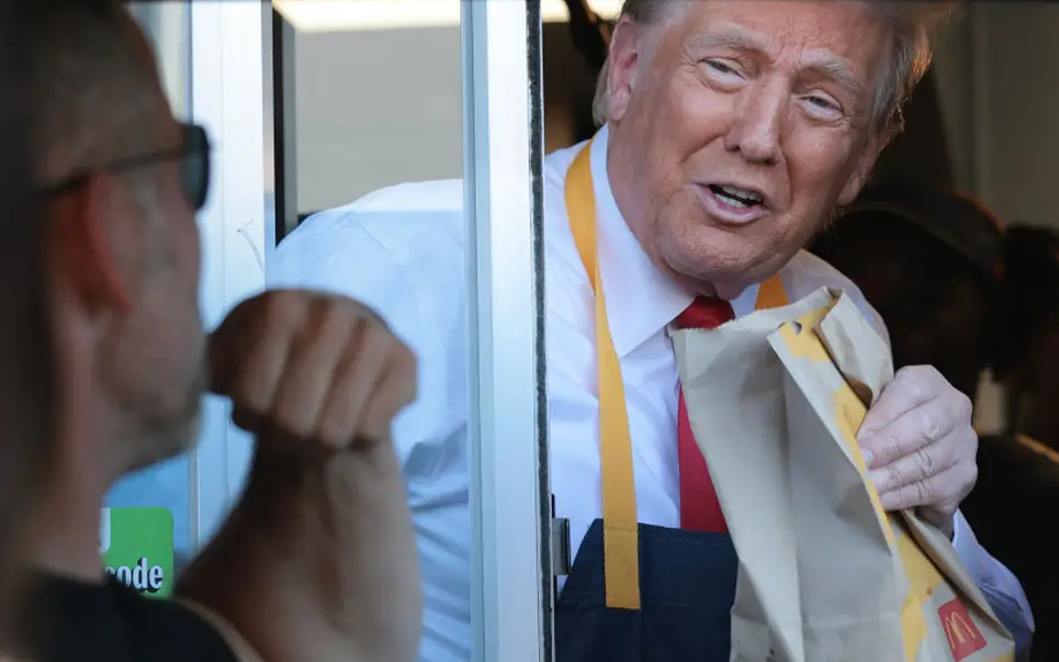 Trump drive thru mcdonalds Blank Meme Template