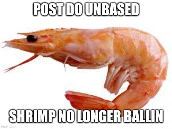 Shrimply | POST DO UNBASED SHRIMP NO LONGER BALLIN | image tagged in shrimply | made w/ Imgflip meme maker