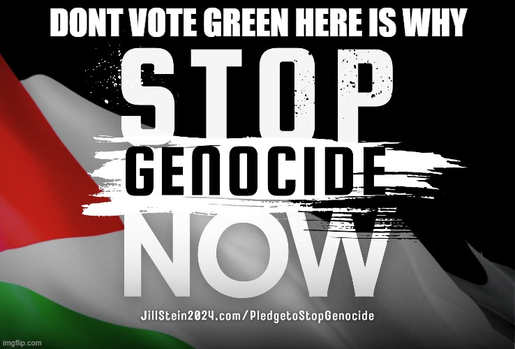 Im back | DONT VOTE GREEN HERE IS WHY | image tagged in politics | made w/ Imgflip meme maker