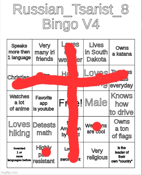 Russian_Tsarist_8 Bingo V4 | image tagged in russian_tsarist_8 bingo v4 | made w/ Imgflip meme maker