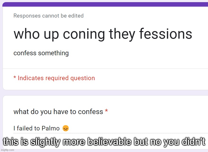 this is slightly more believable but no you didn't | made w/ Imgflip meme maker