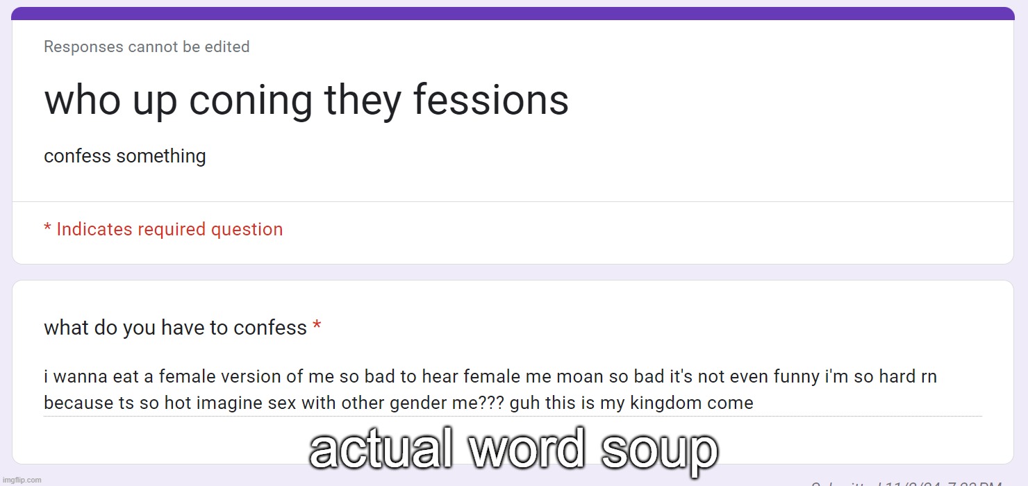 actual word soup | made w/ Imgflip meme maker