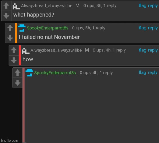 New temp | image tagged in i failed no nut november | made w/ Imgflip meme maker