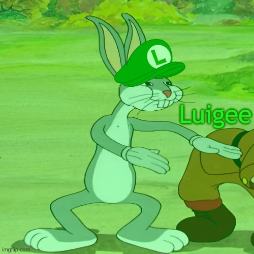 Bugs bunny luigi | Luigee | image tagged in bugs bunny,bugs bunny communist | made w/ Imgflip meme maker