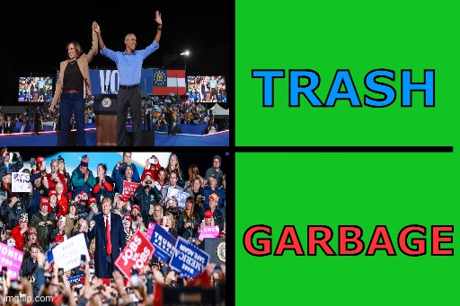 Know Your Rubbish | TRASH; ———————————; GARBAGE | image tagged in split | made w/ Imgflip meme maker